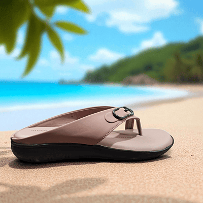 Nude Toe-Ring Casual Flats